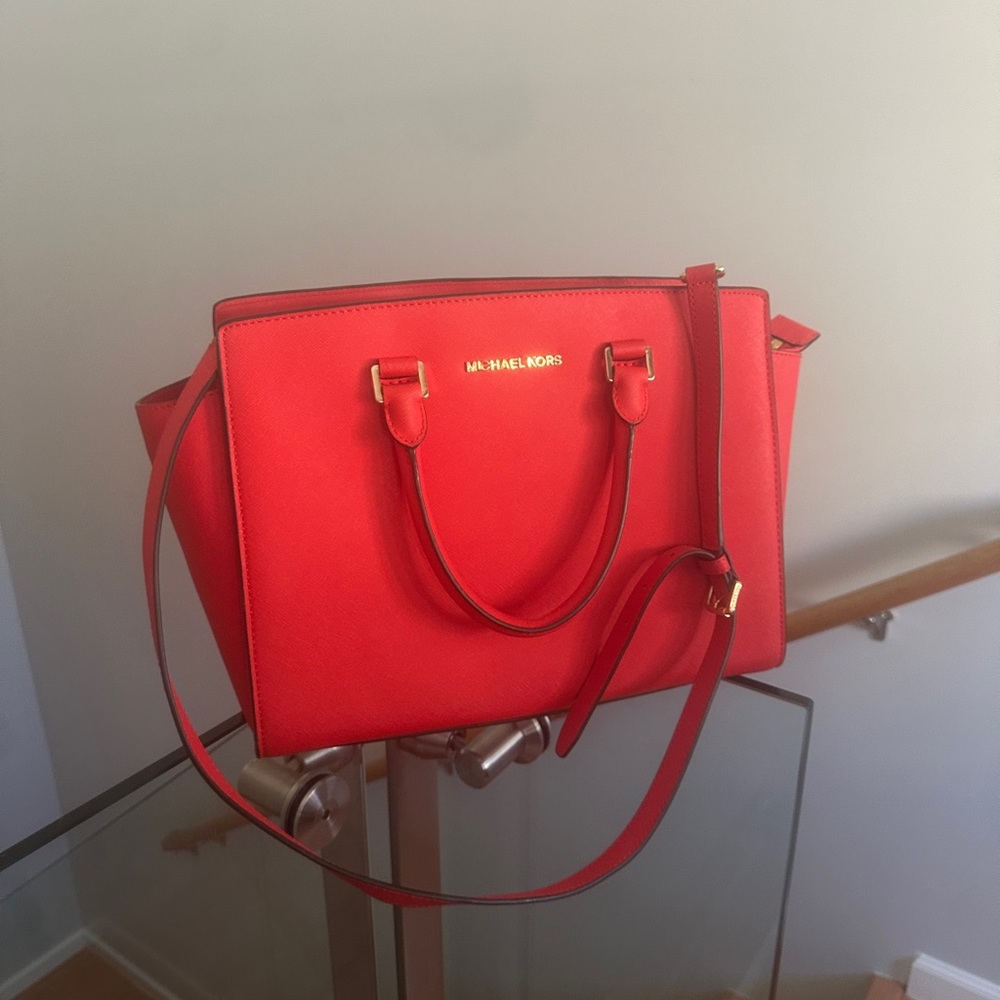 Michael Kors Bold Red Satchel